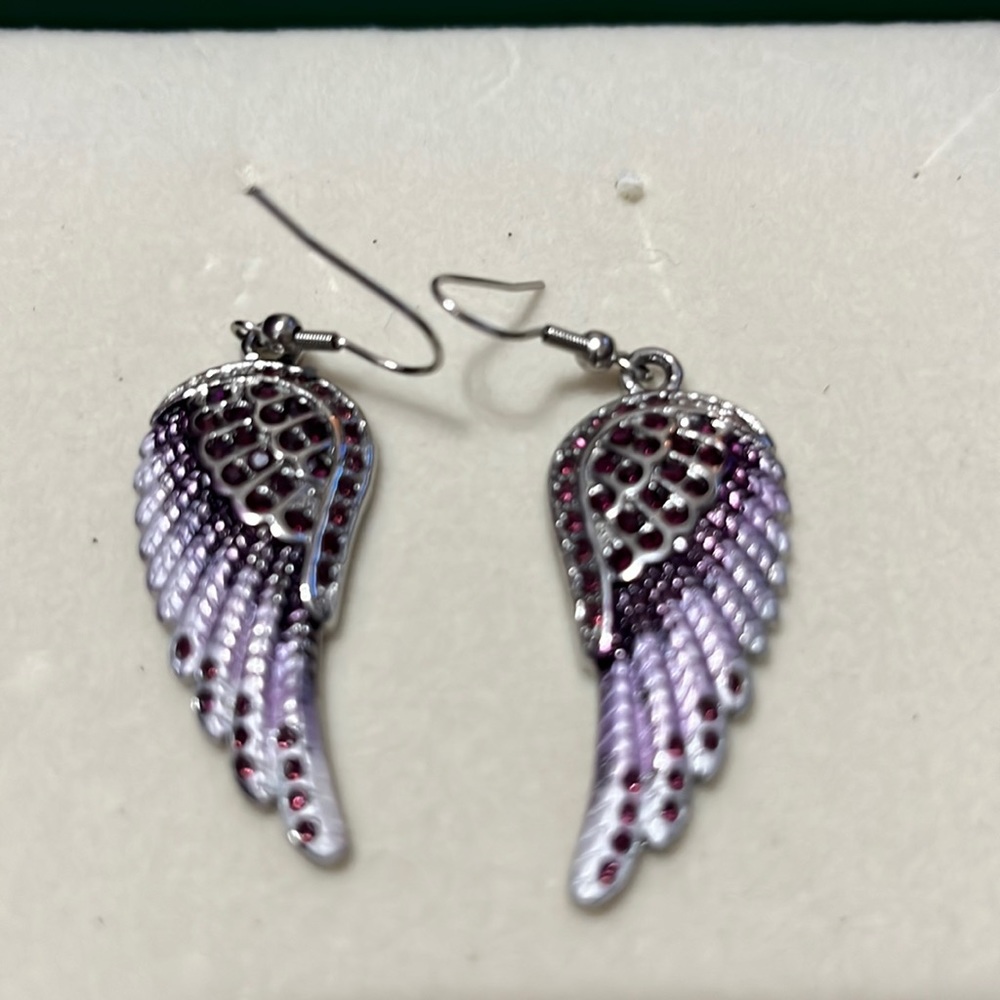 Purple crystal angel wings